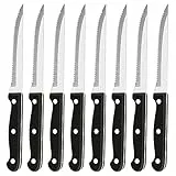 Joyfair Steakmesser Set, 8-teiliges Gezacktes Steakbesteck, Edelstahl Steak Besteck Messer für Haus Restaurant Hotel, Rostfrei & Spülmaschinenfest