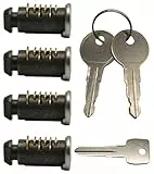 TAKONE Schloss & Ersatzschlüssel Set Für Thule – 4 Schließzylinder Aus Kupfer, 2 Schlüssel & 1 Kontrollschlüssel, Premium Dachbox Schloss & Ersatzteile Für Dachträger & Fahrradträger