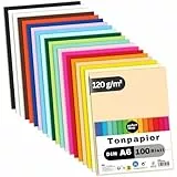 perfect ideaz • 100 Blatt Tonpapier DIN-A6, 20 Farben, 120 g/m², made in Germany, Blauer Engel zertifiziert