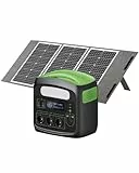 NECESPOW Tragbare Powerstation mit Faltbare Tragbare Solarpanel 100W, 483.84Wh Solargenerator mit 230V/700W AC Steckdosen, LiFePO4 Batterien, 100W Solarmodule für Camping, RV, Stromausfälle, Outdoor