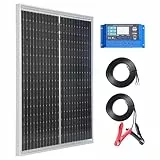 Nicesolar 50W Mono Solarpanel Kit 12V Monokristallines Solarmodule System-set Solaranlage Komplettset 12 Volt für Auto RV Marine Boot