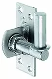 Alberts 361488 Kloben zum Anschrauben | verstellbar um 20 mm | Edelstahl | Dornmaß Ø16 mm | Platte 100 x 40 mm