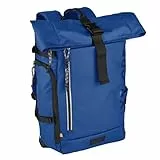 camel active Explore Herren Rucksack Rolltop Backpack, 26 L Blau