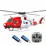 BAUBAUPLAY GOOSKY E2 UH-1Y RC Hubschrauber, 2.4G 6CH Ferngesteuertes Helicopter mit Lidar Ortung, Militär Hubschrauber Spielzeug Geschenk für Erwachsene - RTF