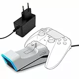 Speedlink TWINDOCK Ladestation - Controller Ladegerät mit zwei Steckplätzen inkl. Netzstecker (AC Adapter) für PS5, weiß