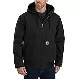 Carhartt, Herren, Weite, isolierte Freizeitjacke aus ausgewaschenem Segelleinen, Schwarz, L