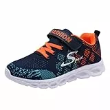 Sportschuhe Jungen Laufschuhe Kinder Schuhe Turnschuhe Schuhe Sneakers Road Running Schuhe Kinderschuhe Hallenschuhe Straßenlaufschuhe Trainerschuhe Tennisschuhe Freizeitschuhe (Z1-Dunkelblau, 31)