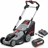 IKRA 3in1 Rasenmäher Mulchmäher IB-LM 43, Rasenflächen bis 600m², Schnittbreite 43cm, Schnitthöhe 30-75mm, inkl. Akku 36V 4Ah & Ladegerät, kompatibel mit Bosch