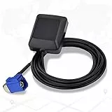 Eightwood GPS Antenne Fakra C Adapter Right Angle mit 3 Meter Auto GPS Aktiv Antenne Kompatibel mit VW Golf Passat GPS Navigation System GPS Receivers Auto DVR GPS Modul Tracking Antenne