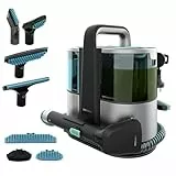 Cecotec Waschsauger Teppichreiniger Conga 6000 Carpet&Spot Clean XL. 600 W, 14 kPa, 3-in-1 Sprühen, Saugen, Reinigen, 8 m Aktionsradius, 1,5 l/0,85 l Tanks, 4 Zubehör für Polster & Auto im Alltag