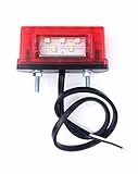 Fristom LED Kennzeichenleuchte Nummerschildleuchte Kennzeichenbeleuchtung für Anhänger, Baumaschinen, Wohnmobile, Trailer, Wohnwagen, LKW