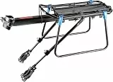 ARATERVIO Fahrrad Gepäckträger hinten für 26-29 Zoll, Fahrrad Gepäckträger mit Schnellspanner für Sattelstütze Ø25,4-31,8 mm, Stabiler Stahl Gepäckträger mit 20kg Traglast (Blau)