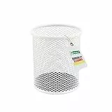 LEVIATAN Metall Stifteköcher - Stiftehalter rund aus Drahtmetall - Mesh Multifunktions Becher für Kugelschreiber - Stifte Halter für Büro/Schule Ø91 mm, Perlmuttfarben