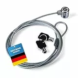 GOODS+GADGETS Kabelschloss Stahlseil Kensington Schlüsselschloss für Computer Sicherheitsschlosskabel Diebstahlsicherungs 1,8m Kabel Sicherheitsschloss