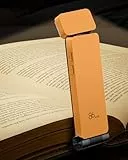 86lux Leselampe,Wiederaufladbare Buchlampe zum Lesen im Bett，Ultraleichte LED Klemmlampe mit 3 Bernsteinfarben und Stufenlosem Dimmen für Nachtlesen für Buchliebhaber, Kinder, Papaya-Orange