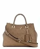 GUESS Handtasche Umhängetasche Cresidia II Society Satchel Dark Taupe