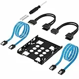 Sabrent 2,5” zu 3,5” HDD SSD Einbaurahmen, Festplatten Montage Kit Adapter [inklusive 2X SATA Datenkabel und 2X Stromkabel] (BK-HDCC)