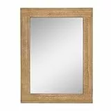Stonebriar Rustic 24' x 18' Rectangle Natural Wood Frame Hanging Wall Mirror