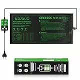 RIOGOO Heizmatte für Setzlinge mit digitalem Thermostatregler, 10 x 20,75 Zoll, 30 W Heizkissen für Saatgutstart, Keimung, Hydrokultur, Brauen, Züchtung, Gewächshäuser