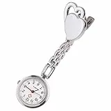 ULTECHNOVO Abzeichen Damenuhr Schwesternuhr Ansteckuhr Hängende Taschenuhr Krankenschwesteruhr Brosche Uhr FOB Uhr Pulsuhr Pflegeuhr mit Kette für Medizinisches Quarzwerk Männer