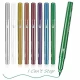 EooUooIP Filzstifte, 15 Stück, Kalligraphie Stift, Schilderpinsel, Kunstpinsel, Markierung, Wasserbasiertes Journaling Stift Set für Anfänger, Kinder Und Erwachsene
