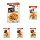 LEIMER Croutons Sweet Chili 100 g - Zart geröstet, mit Gewürzen verfeinert, aus frisch gebackenem Weißbrot, perfekt für Salate, Suppen, Knabbergebäck - Vegan (1 x 100g) (Packung mit 5)