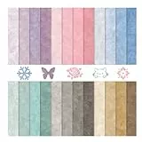 Scrapbook Papier Buntes 24 Blatt Bastelpapier mit Muster 30,5x30,5 cm Doppelseitiges Decoupage Papiere Motivpapier Vintage Dekorpapier Designpapier für Scrapbooking, Basteln, Journal