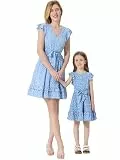 PATPAT Mutter Tochter Kleid Set: Gepunktetes Kleid mit Flatterärmeln für perfekte Familien-Matching-Outfits,Kleider für Baby - Mädchen/Mädchen/Damen