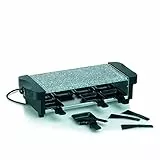 Kela 66663 Raclette/Heißer Stein Ceneri für 8 Personen, schwarz