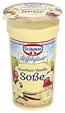 Dr. Oetker Löffelglück Bourbon-Vanille Soße, 250 ml, fertige Vanillesoße mit Bourbon-Vanille & Sahne, für Eis, Pudding, Grütze uvm., leckere Dessert- & Süßspeise