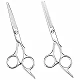 Uootach 2 Stücke Haarschere, Ultrascharfe und präzise geschnittene Stylingschere, Friseurschere aus edelstahl zum Ausdünnen und Formen, Geeignet für Zuhause, Friseursalon, Friseur