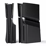 eXtremeRate eXcover Case für ps5 Slim Disc Edition Konsole, Kratzfest Seitenplatten Faceplate mit Kühlung-Ventil Untere Schutz Abdeckung, Ersatz Full Shell Zubehör für ps5 Slim Disc Console-Schwarz