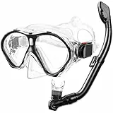 Gintenco Schnorchelset Kinder, Taucherbrille Kinder mit Schnorchel Anti-Fog Panorama-Weitsicht, Anti-Leck schnorchelmaske,Tauchmaske für Schwimmen Schnorcheln 4-16 Jahre