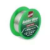 Bleifrei Lötzinn 0.6mm, Lötdraht 20g mit Flussmittel Lötzinn, Kolophoniumkern Sn99.3 Cu0,7, Elektronik-Lötdraht, zum Elektrolöten Reparatur