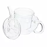 Abaodam Karaffe mit Teesieb Hitzebeständig Klar für Tee Kaffee Kräutertee Ergonomischer Griff für Teepartys Home Office