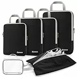 Gonex Compression Packing Cubes 6er Set, Gonex Kleidertaschen 6-teilig Verpackungswürfel, Kleidertaschen Set, Kofferorganizer Reise Würfel