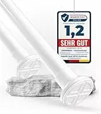 MEISENBERG Klemmstange für Gardinen 110-160cm, Weiß, Ø 32 mm, Duschvorhangstange ohne Bohren - Vorhangstange zum Klemmen für Fenster, Raumteiler und Küche