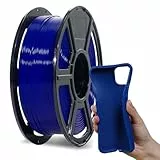 Flashforge 3D-Drucker-Filament 1,75 mm, 3D-Drucker-Filamente, 1 kg Spule, Maßgenauigkeit +/- 0,02 mm, umweltfreundlich, kein Rauch und kein Geruch (blau, PLA flexibel)