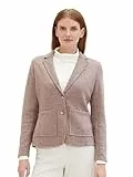 TOM TAILOR Damen Basic Cosy Blazer mit Taschen , dusty lilac melange, XXXL