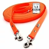 PetTec Hundeleine, Schleppleine & Führleine *5m* bis 80kg, verstellbare Trainingsleine/Ausbildungsleine/Trekkingleine für Hunde aus TRIOFLEX (ähnl. Biothane), wasserabweisend & robust, Dog Leash