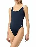 Tommy Hilfiger Damen Badeanzug One Piece Rückenfrei, Blau (Dark Night Navy), M