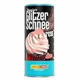 DECOCINO Glitzerschnee rosa - essbarer glitzer Schnee, funkelndes Highlight, rosa, Ideal für Kuche, Torten, Cupcakes, Muffins, Waffeln, Dessert, backfest