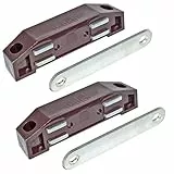 Hettich Magnetschnäpper mit starrer Gegenplatte, braun, Kunststoff, sehr stark. Max. Zugkraft bis 10 kg, 2 Stück, 9100351