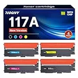 NOGIVY 117A Toner mit Chip Kompatibel für HP 117A Toner Set für Toner HP Color Laser MFP 179fwg 178nw 178nwg 179fnw 150nw 150a 150w W2070A W2071A W2072A W2073A (Schwarz Cyan Gelb Magenta, 4er-Pack)