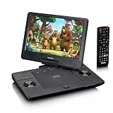 Lenco BRP-1150 DVD Player, Tragbarer DVD Player, DVD Player Tragbar, DVD Player Auto - 11,5” drehbarer TFT Bildschirm - 1024 x 600 - Akku - KfZ-Adapter - USB Eingang - AV-Out - HDMI - Schwarz