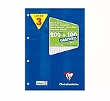 Clairefontaine 65819AMZC - Set mit 3 Kursusblöcken, 150 Blatt, 90g, französische Lineatur, 4-fach gelocht, 1 Set, Blau