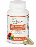 Vihado Multivitamin – Vitamine A-Z und Multimineral-Komplex – 26 Vitamine und Mineralstoffe hochdosiert – Nahrungsergänzungsmittel mit Q10, Zink und Tagetes Erecta – 1 Kapsel/Tag, 60 Kapseln