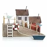 Logbuch-Verlag Maritime Haus am Meer - Häuschen mit Möwe Schiff Natur Maritime Deko Strandhaus Ferienhaus 23 x 16 cm