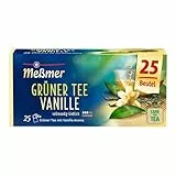 Meßmer Grüner Tee Vanille | 25 Teebeutel | Vegan | Glutenfrei | Laktosefrei