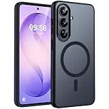 TOCOL für Samsung Galaxy S26 Hülle 6,3 Zoll, Kompatibel mit Magsafe, Eingebauter Magnetring, Militärschutz Stoßfest Kratzfest Haltbarkeit Griffig Transluzente Matt Magnetisch Handyhülle, Schwarz